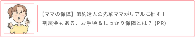 【ママの保障】節約達人の先輩ママがリアルに推す ！割戻金もある、お手頃＆しっかり保障とは？ PR